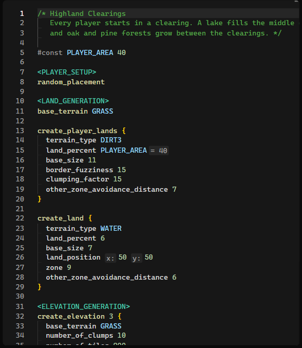 Inlay hints in an RMS script